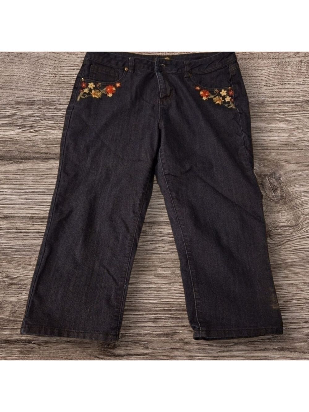 B Brazen Denim Capri Pants Size 14